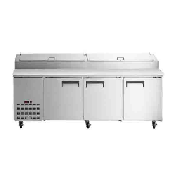 Eqchen PICL3-HC, Commercial 91 Pizza Prep Table Refrigerator 12 Pans 3 Door Stainless Steel 24.2 cu.ft. Eqchen PICL3-HC, Commercial 91 Pizza Prep Table Refrigerator 12 Pans 3 Door Stainless Steel 24.2 cu.ft.